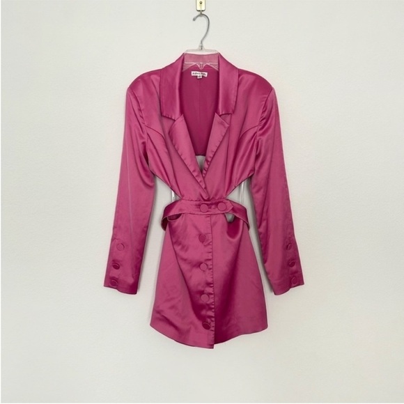 For Love & Lemons Marie Blazer Mini Dress Pink - Picture 4 of 10